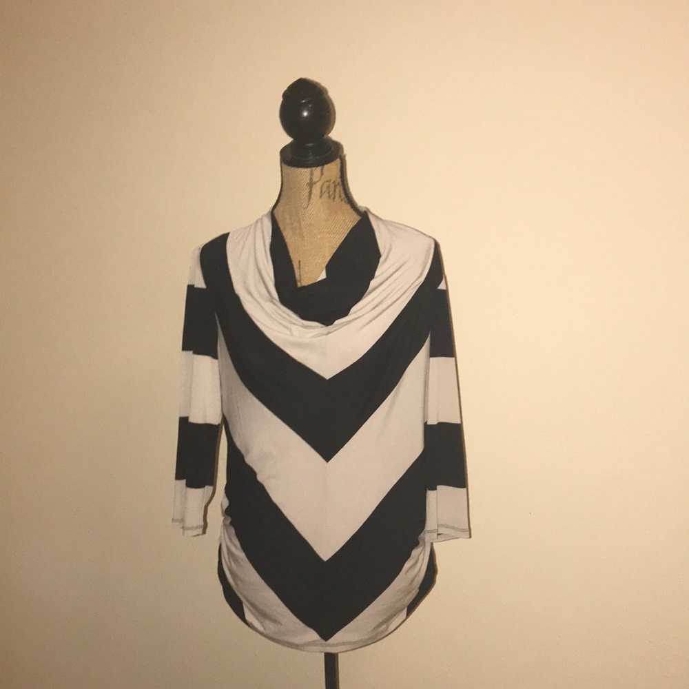 Chevron style cow neck top